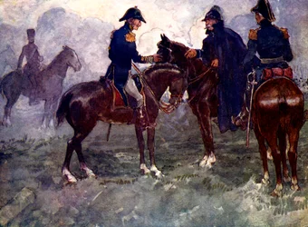 Solo dopo la battaglia Blucher e Wellington si incontrarono, 1815, 1905