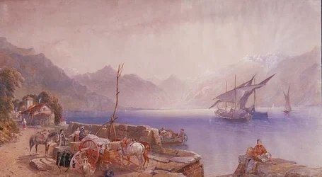 Sulla riva di un lago italiano