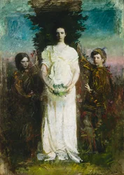 I miei figli Mary, Gerald e Gladys Thayer, ca. 1897