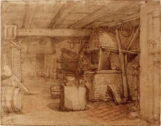 Interno di una fucina o bottega