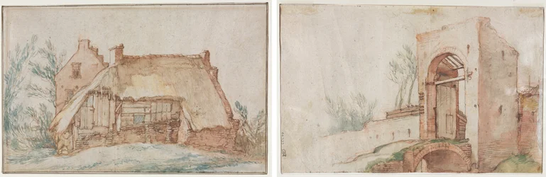 Cottage del contadino (recto); Ponte e cancello (verso)