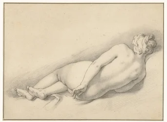 Studio di un nudo femminile reclinato