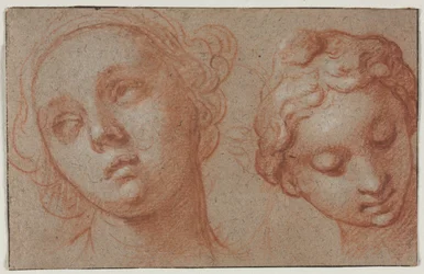 Due teste femminili, prima metà del XVII secolo