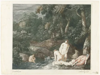 Diana e le sue ninfe che fanno il bagno in un fiume