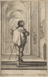 Un gentiluomo visto di spalle che entra in una chiesa, ca. 1629