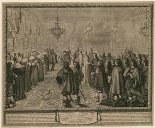 Cerimonia osservata in occasione del contratto di matrimonio stipulato a Fontainebleau alla presenza delle loro maestà tra Ladislao IV, re di Polonia e di Svezia [...]