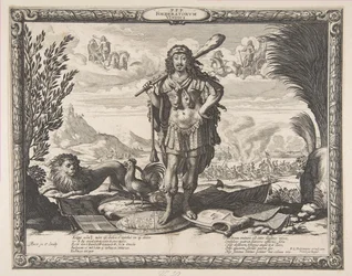 Dichiarazione di guerra alla Spagna da parte di Luigi XIII: Il re come Ercole, ca. 1635