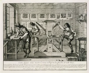 Pressa da stampa francese, 1642