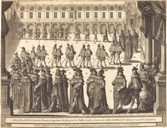 Marcia del Re e dei Cavalieri dello Spirito Santo nel Cortile di Fontainebleau