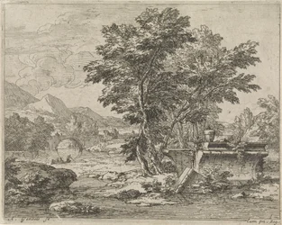 Paesaggio con una rovina classica