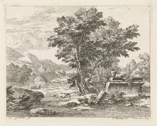 Paesaggio con una rovina classica (serie di paesaggi)