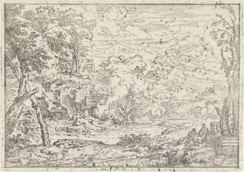 Paesaggio con rovine