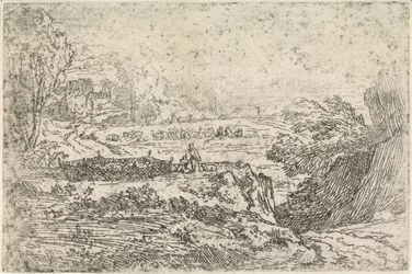 Paesaggio con pecore