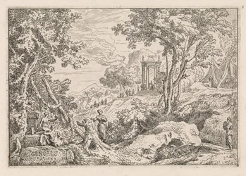 Paesaggio con tempio