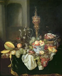 Natura morta: Banquey Piece (olio su pannello)