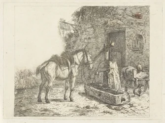 Cavallo davanti a una locanda