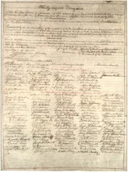 Copia congressuale della Risoluzione sul Tredicesimo Emendamento, 1 febbraio 1865 (inchiostro su pergamena)