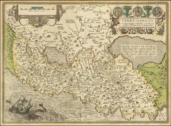 1584 mappa - Terra Sancta, a Petro Laicstain perlustrata, et ab eius ore et schedis a Christiano Schrot in tabulam redacta