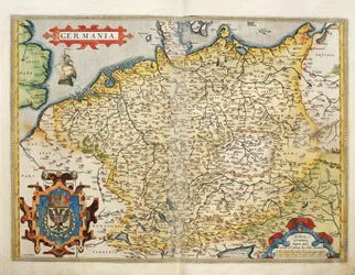 Mappa della Germania, dal Theatrum Orbis Terrarum di Abraham Ortelius