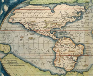 Mappa del mondo da Theatrum Orbis Terrarum di Abraham Ortelius