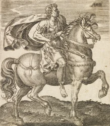 Vitellio da Dodici Cesari a cavallo