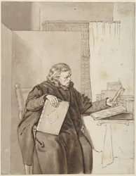Ritratto di un vecchio in uno studio