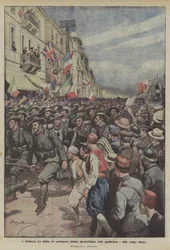 A Salonicco, la sfilata dei contingenti italiani ammiratissimi dalla popolazione e dalle truppe alleate