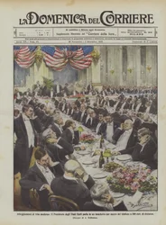 Il Presidente degli Stati Uniti parla in un banchetto