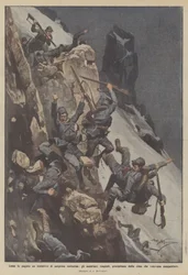 Come fu pagato un tentativo di sorpresa notturna, gli austriaci, respinti, precipitano dalla cima