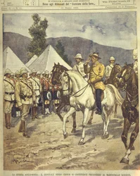 Illustrazione di copertina della resa del generale Cronje al maresciallo Roberts durante le guerre anglo-zulu e anglo-boera del 1850-1902