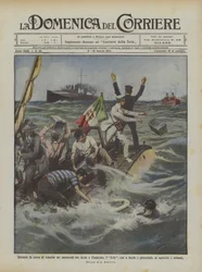 Durante la corsa di velocità dei motoscafi fra Anzio e Fiumicino, l
