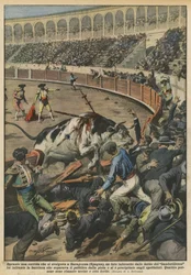Durante una corrida che si svolgeva a Saragozza (Spagna), un toro inferocito dalle ferite dei