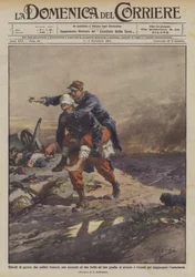 Episodi di guerra, due soldati francesi, uno accecato e uno ferito ad una gamba si aiutano