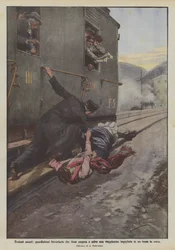 Eroismi oscuri, guardiafreni ferroviario che salva una viaggiatrice impigliata in un treno in corsa