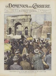 I sovrani visitano gli scavi del Foro Romano nella ricorrenza del 2653° natalizio di Roma
