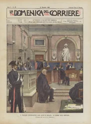 Il processo Notarbartolo alle assise di Milano, la gabbia degli imputati