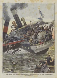 Il vecchio piroscafo Primus spezzato in due ed affondato da un rimorchiatore nella bassa Elba