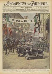 Il trionfale arrivo di Mussolini a Torino