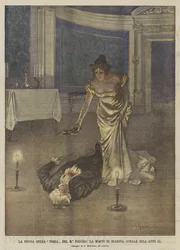 La nuova opera Tosca del maestro Puccini, la morte di Scarpia (finale dell