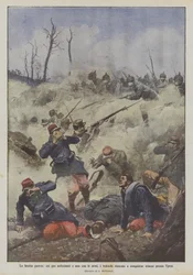 La brutta guerra, coi gas asfissianti e non con le armi, i tedeschi riescono a conquistar trincee presso Ypres