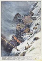 La bufera che travolge un treno