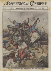 La guerra feroce, furibonda lotta fra turcos francesi ed artiglieri tedeschi intorno a Charleroi (Belgio)