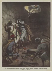 Le insidie della guerra in Tripolitania, arabi scoperti dentro un pozzo con molta scorta d