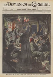 Natale di guerra 1915, brindisi nella ridotta, alla grandezza della Patria, alla salute dei cari lontani!