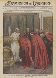 Pio X riceve il Sacro Collegio cardinalizio per gli auguri