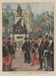 Solenne inaugurazione del monumento a Leone Gambetta, a Nizza, nel pomeriggio del 25 aprile
