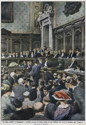 Il grande processo: il grande processo a Parigi di Madame Caillaux che ha ucciso il direttore del Figaro. "La Domenica del Corriere", 22-29 novembre 1914.