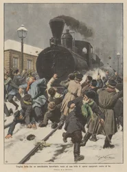 Tragica lotta fra un macchinista ferroviario russo ed una folla di operai esasperati contro di lui