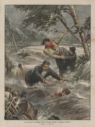 Un episodio del nubifragio della settimana scorsa in provincia di Cuneo