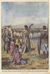 Una cerimonia di abdicazione tra i negri